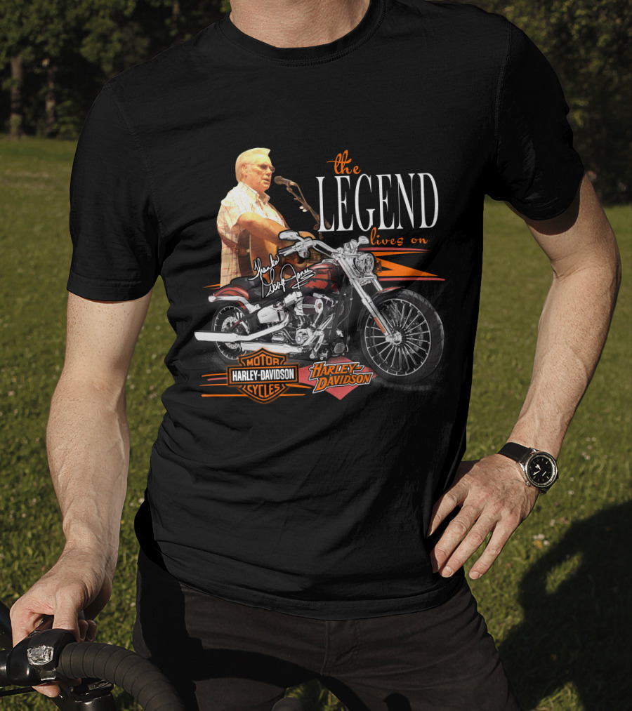 The Legend Lives On George Jones Harley Davidson Cycles T-Shirt
