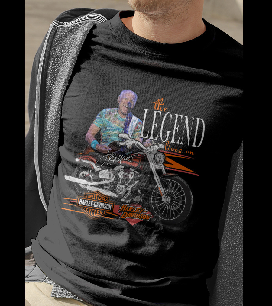 The Legend Lives On Jimmy Buffett Harley Davidson T-Shirt