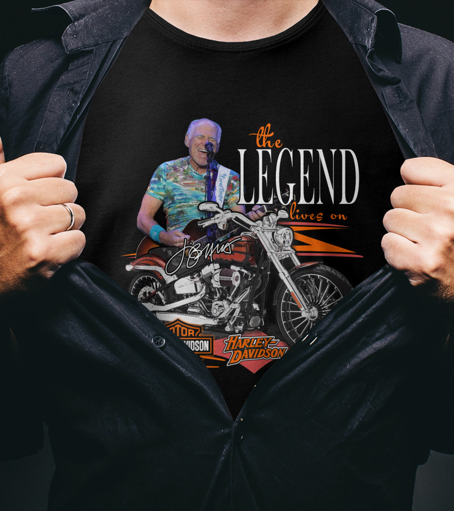 The Legend Lives On Jimmy Buffett Harley Davidson T-Shirt