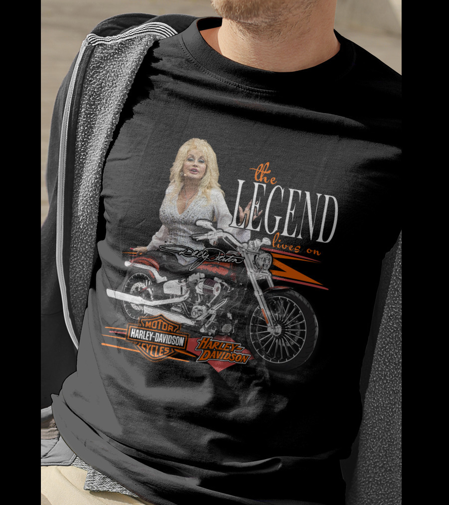 Dolly Parton The Legend Lives On Harley Davidson Cycles T-Shirt