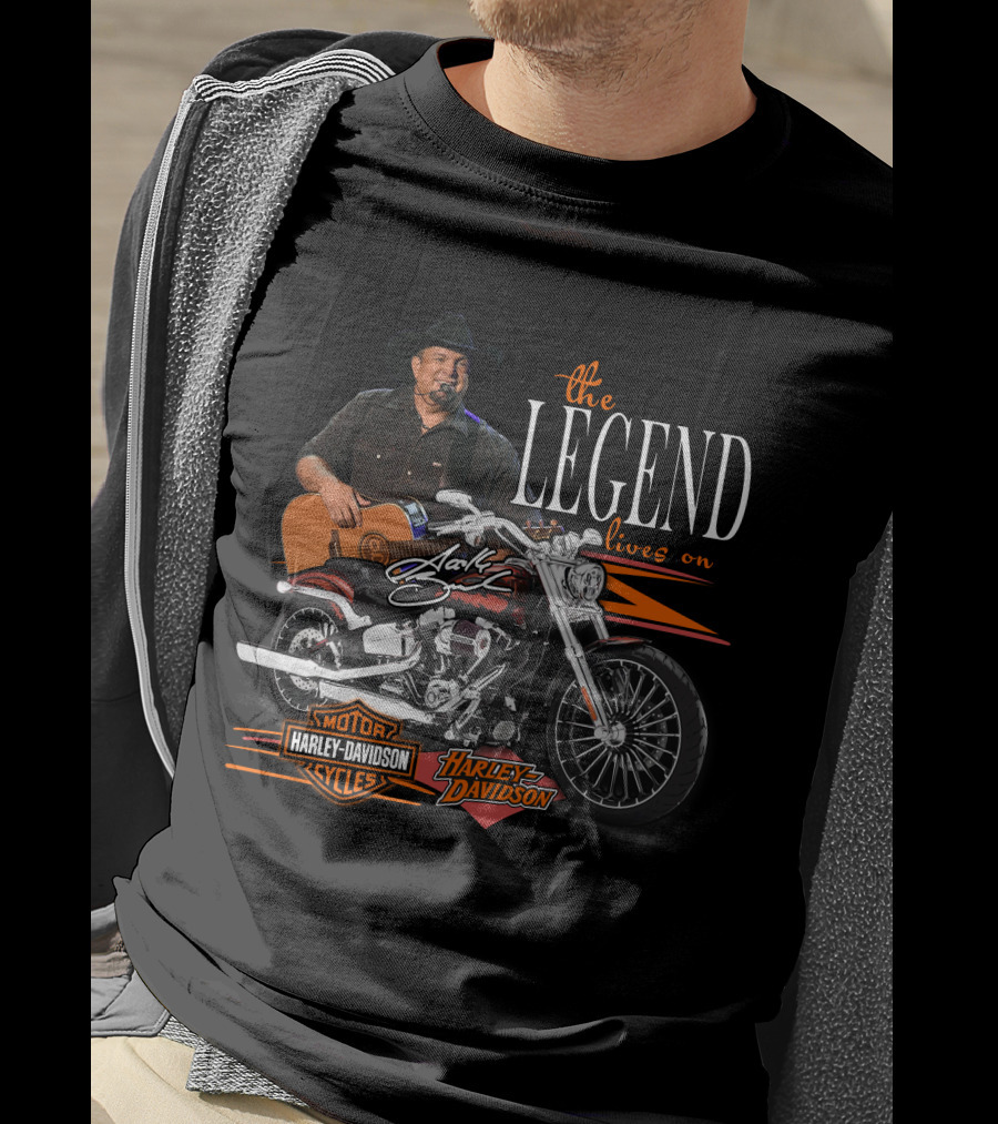 Garth Brooks Harley Davidson The Legend Lives On T-Shirt