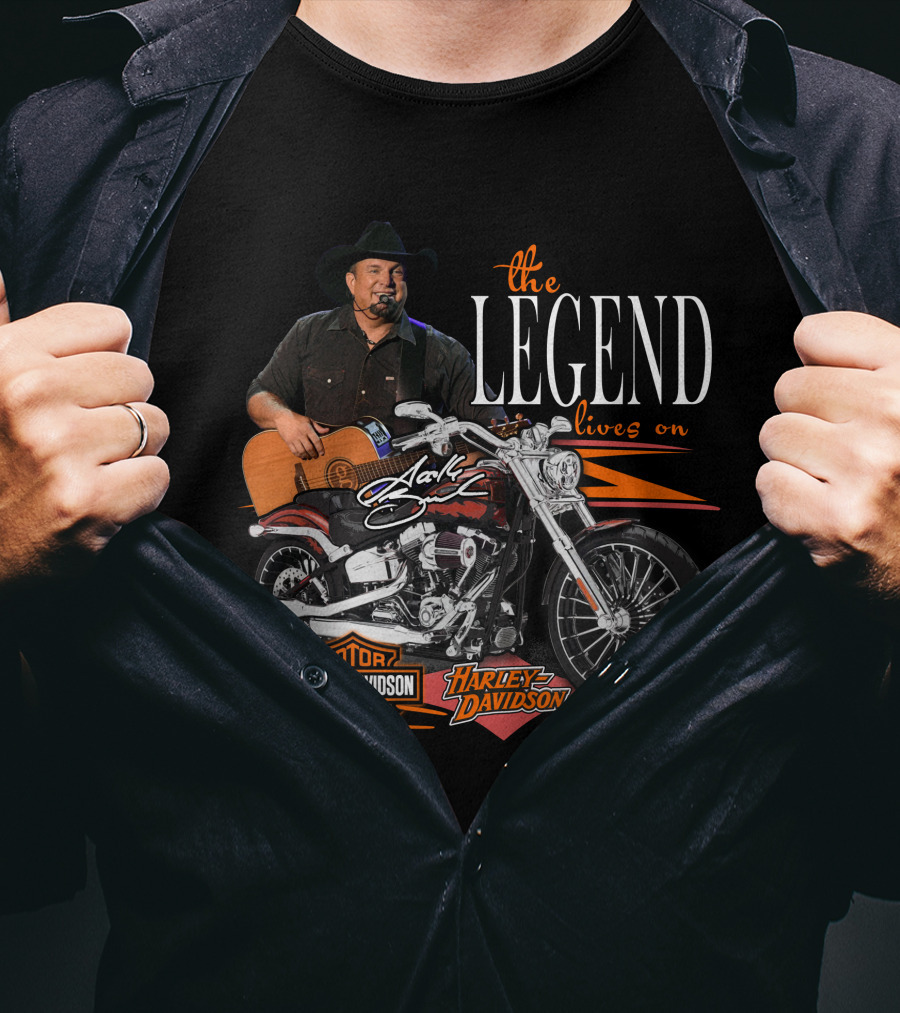 Garth Brooks Harley Davidson The Legend Lives On T-Shirt