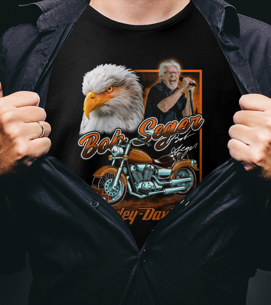 Bob Seger Harley Davidson Eagle And Motorcycle T-Shirt