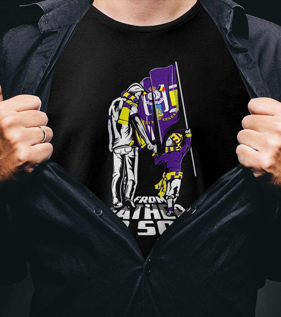 Anderlecht From Father To Son Flag Football Heritage T-Shirt
