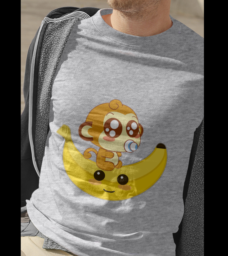 Monkey Baby Banana Kawaii T-Shirt