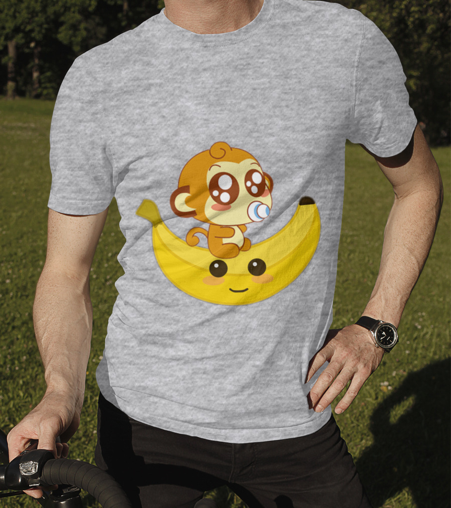 Monkey Baby Banana Kawaii T-Shirt