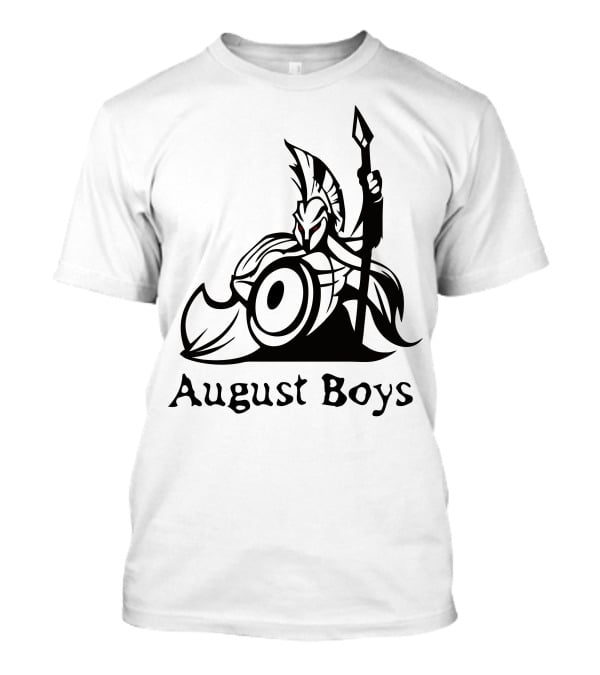 August Boys Warrior Spartan Shield Spear T-Shirt