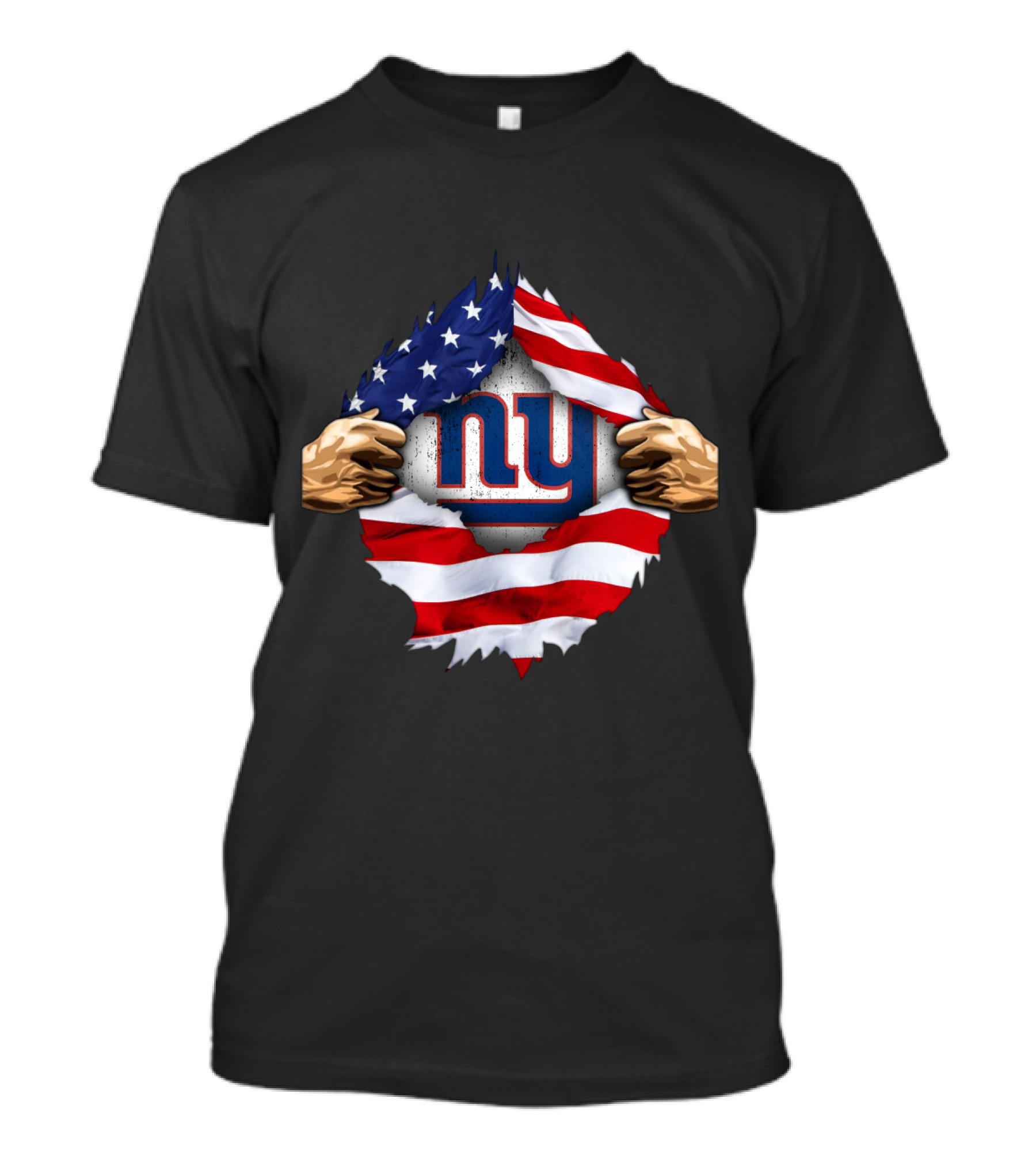 New York Giants USA Flag Football Fan Gear T-Shirt