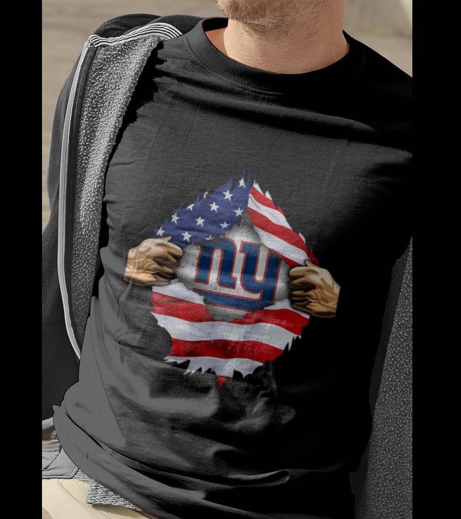 New York Giants USA Flag Football Fan Gear T-Shirt