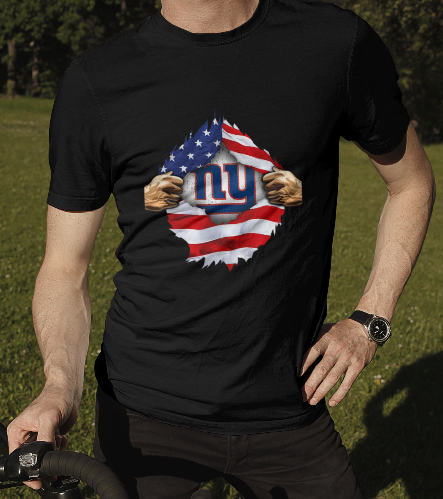 New York Giants USA Flag Football Fan Gear T-Shirt