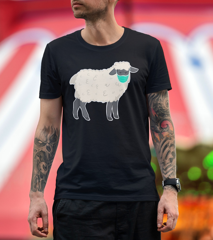 Anti Mask Sheep Wearing Face Mask T-Shirt