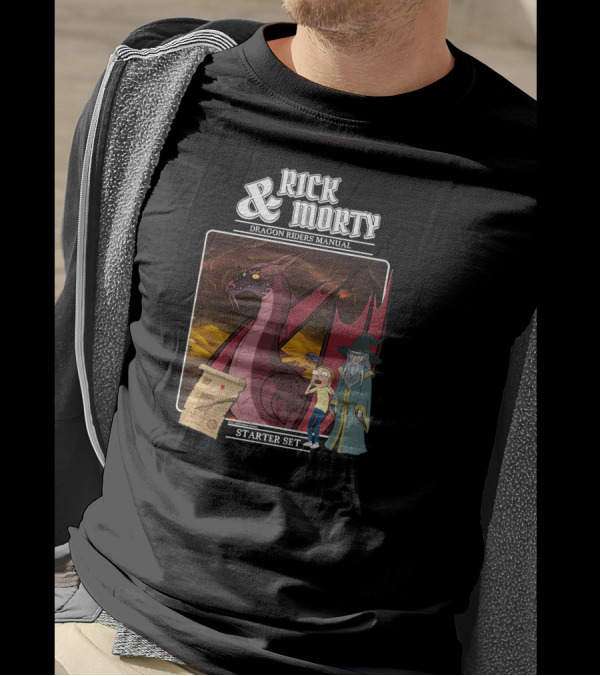 Rick And Morty Dragon Riders Manual Starter Set T-Shirt