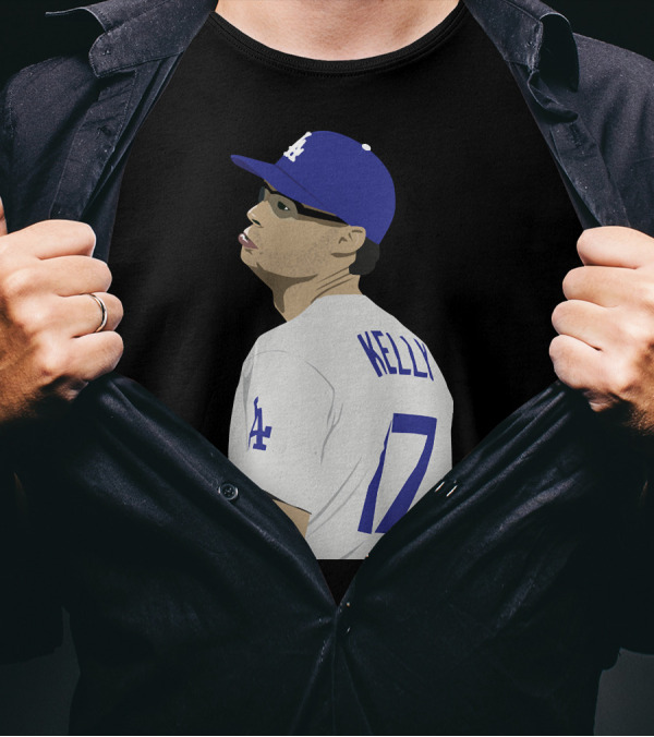 Joe Kelly Dodgers Pitcher 17 Kelly LA T-Shirt
