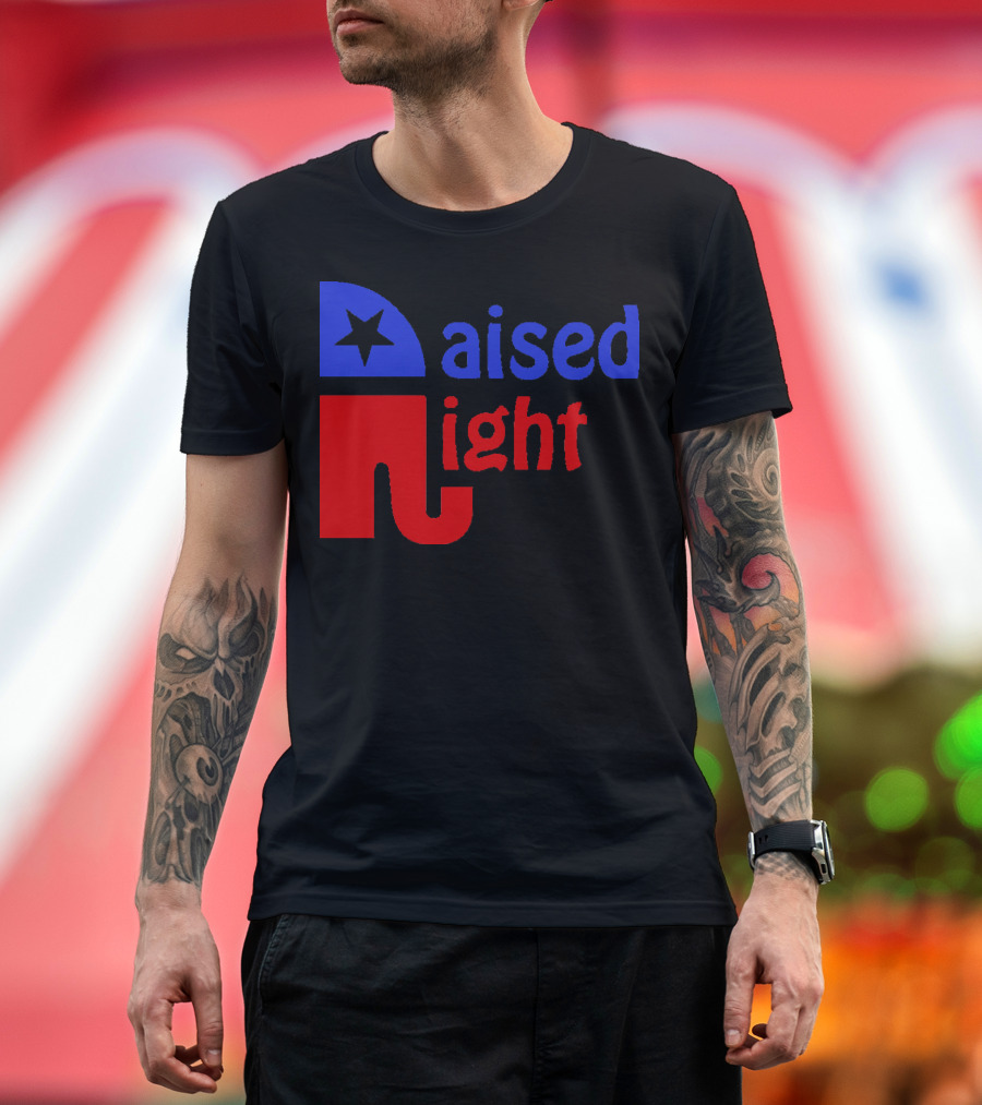 Raised Right Republican Elephant and Star T-Shirt