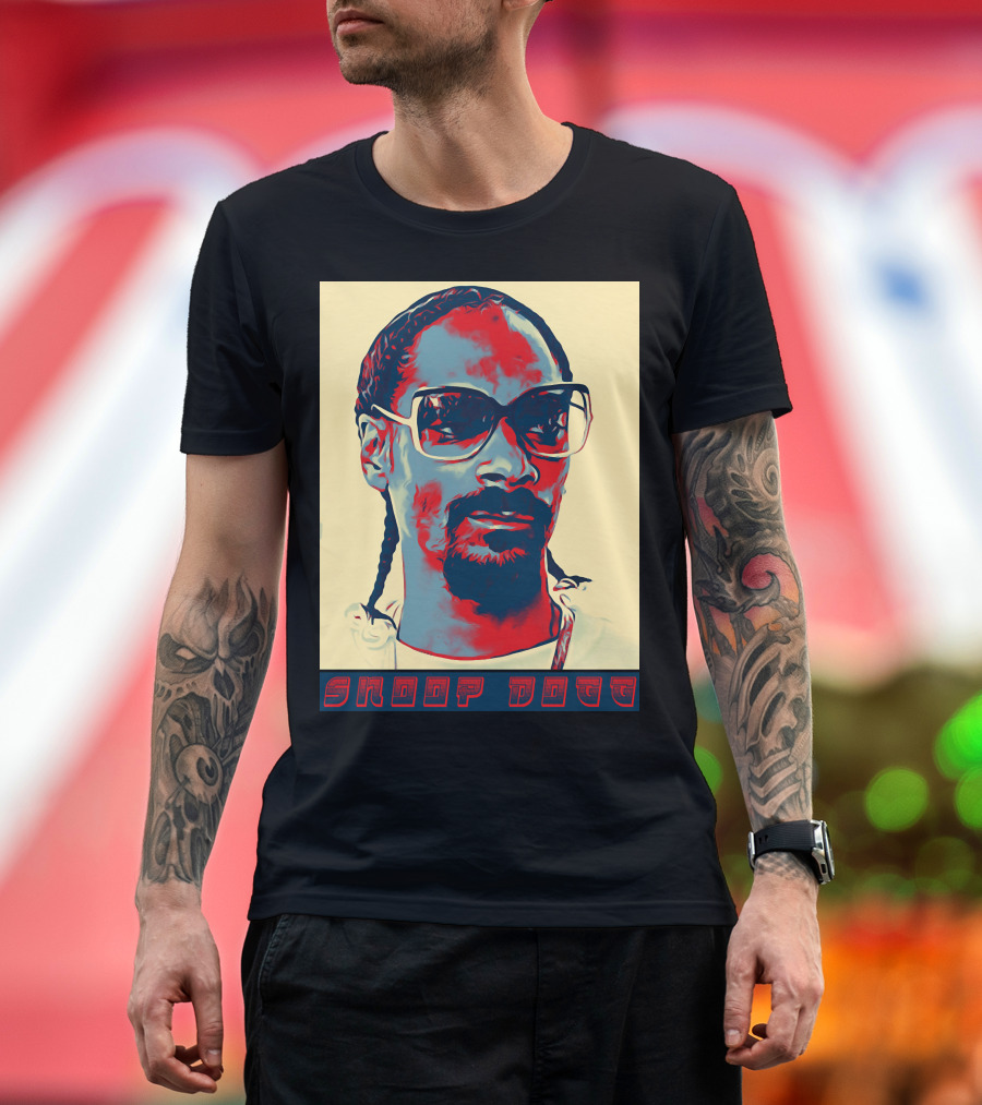 Snoop Dogg Iconic Portrait in T-Shirt