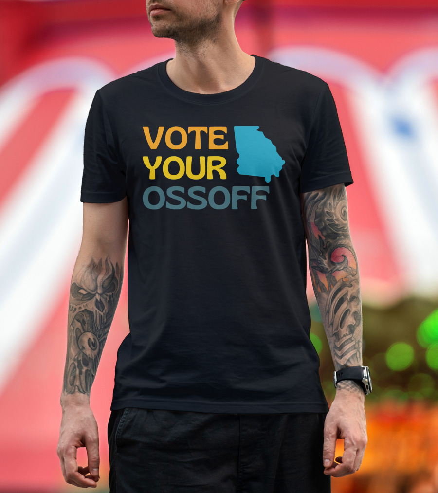 Vote Your Ossoff Georgia Senate Runoff Map Outline T-Shirt