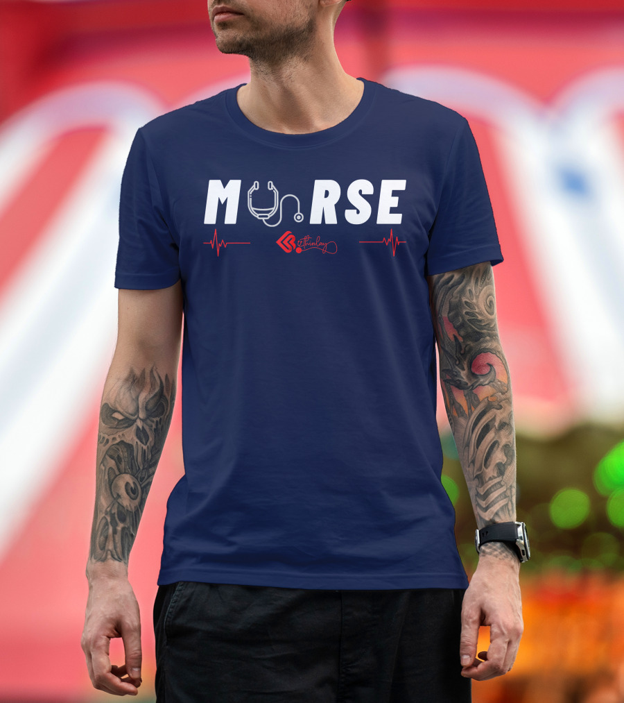 Murse Stethoscope Heartbeat by ethinlay T-Shirt