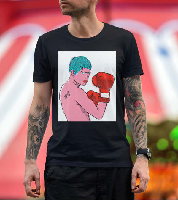Premium T-Shirt: El Potro Rodrigo Boxer with Red Gloves and Horse Tattoo T-Shirt El Potro Rodrigo Boxer with Red Gloves and Horse Tattoo T-Shirt