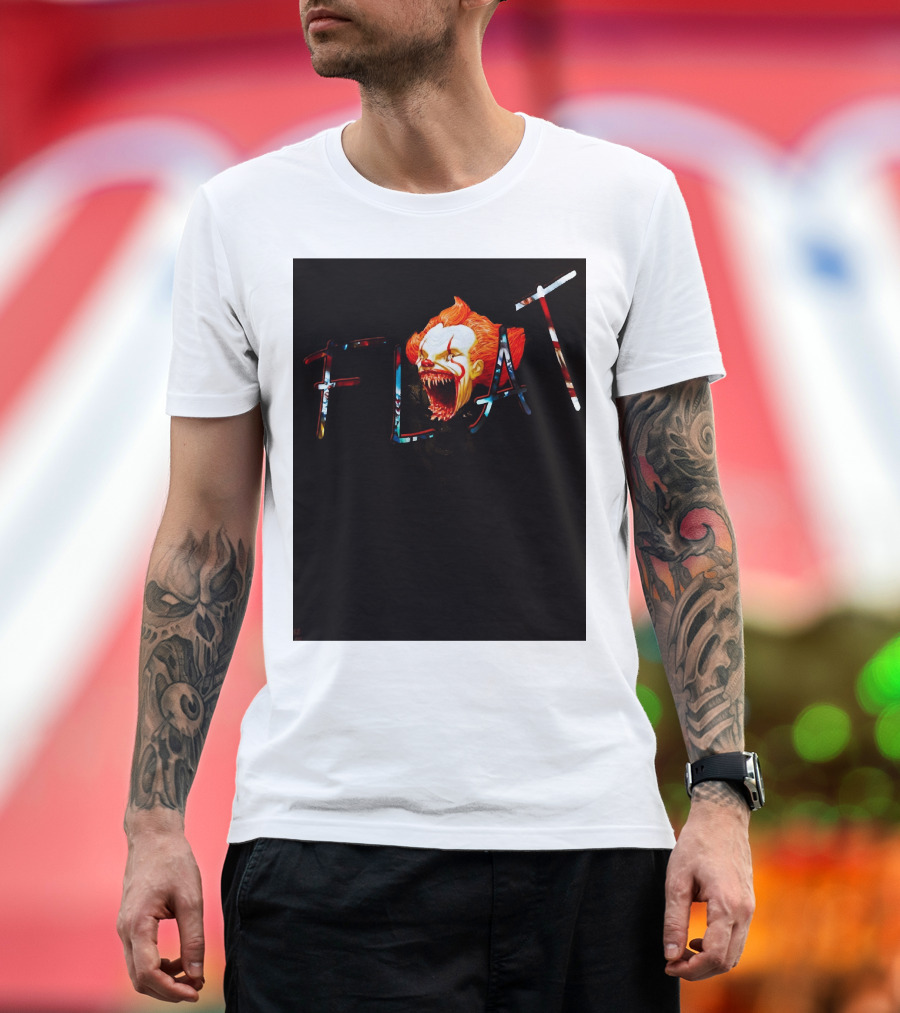 Oh They Float Georgie Pennywise Horror Clown Face T-Shirt