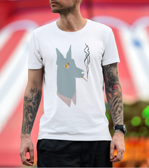 Premium T-Shirt: Dog Smoking Tik Tok Request Smoky Canine T-Shirt Dog Smoking Tik Tok Request Smoky Canine T-Shirt