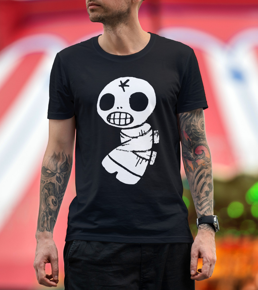 KROBATT Feeling Fine Wrapped Character with X Mark T-Shirt