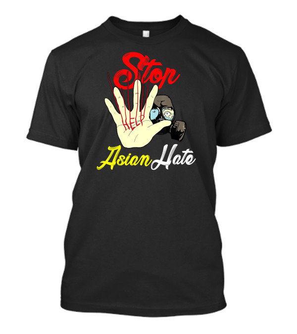 Stop Asian Hate AAPI Support Hand Gas Mask T-Shirt