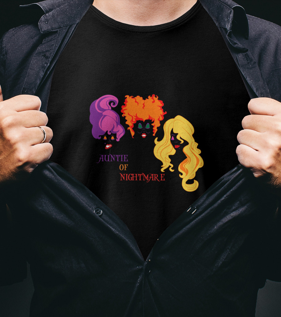 Auntie Of Nightmare Hocus Pocus Witches T-Shirt