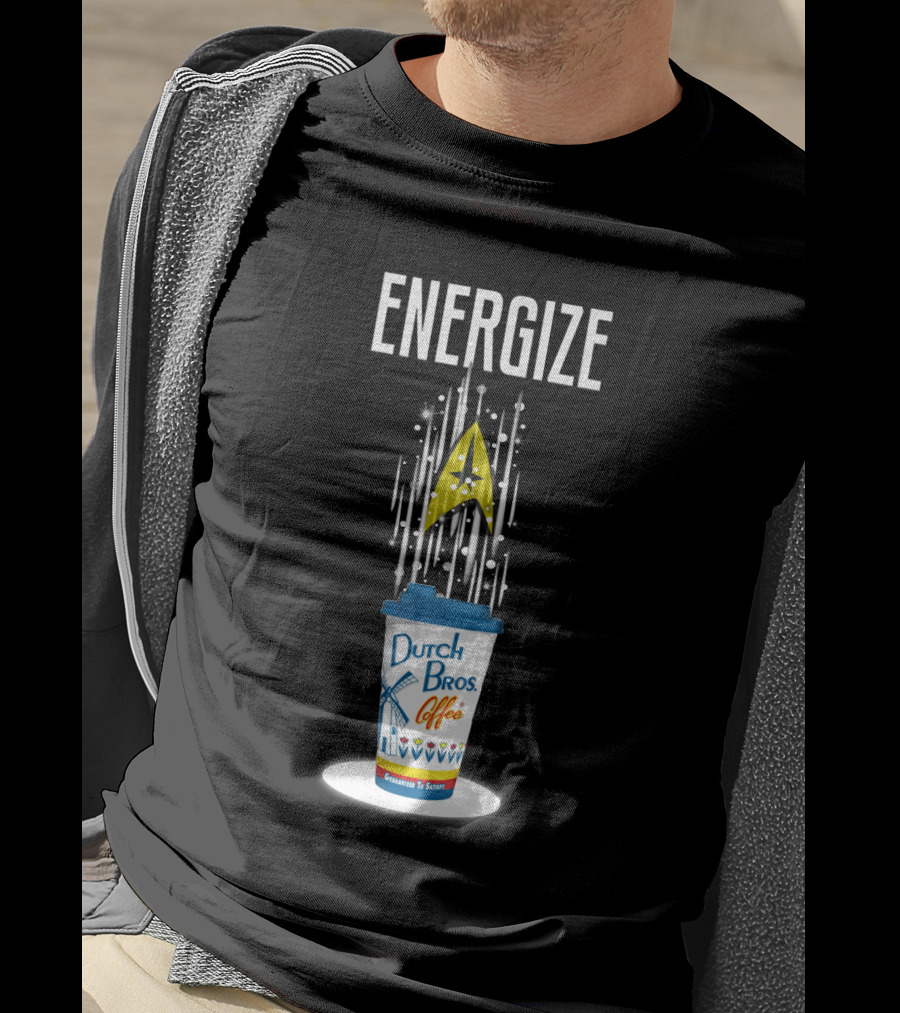 ENERGIZE Dutch Bros Coffee Star Symbol Shuttle Launch T-Shirt