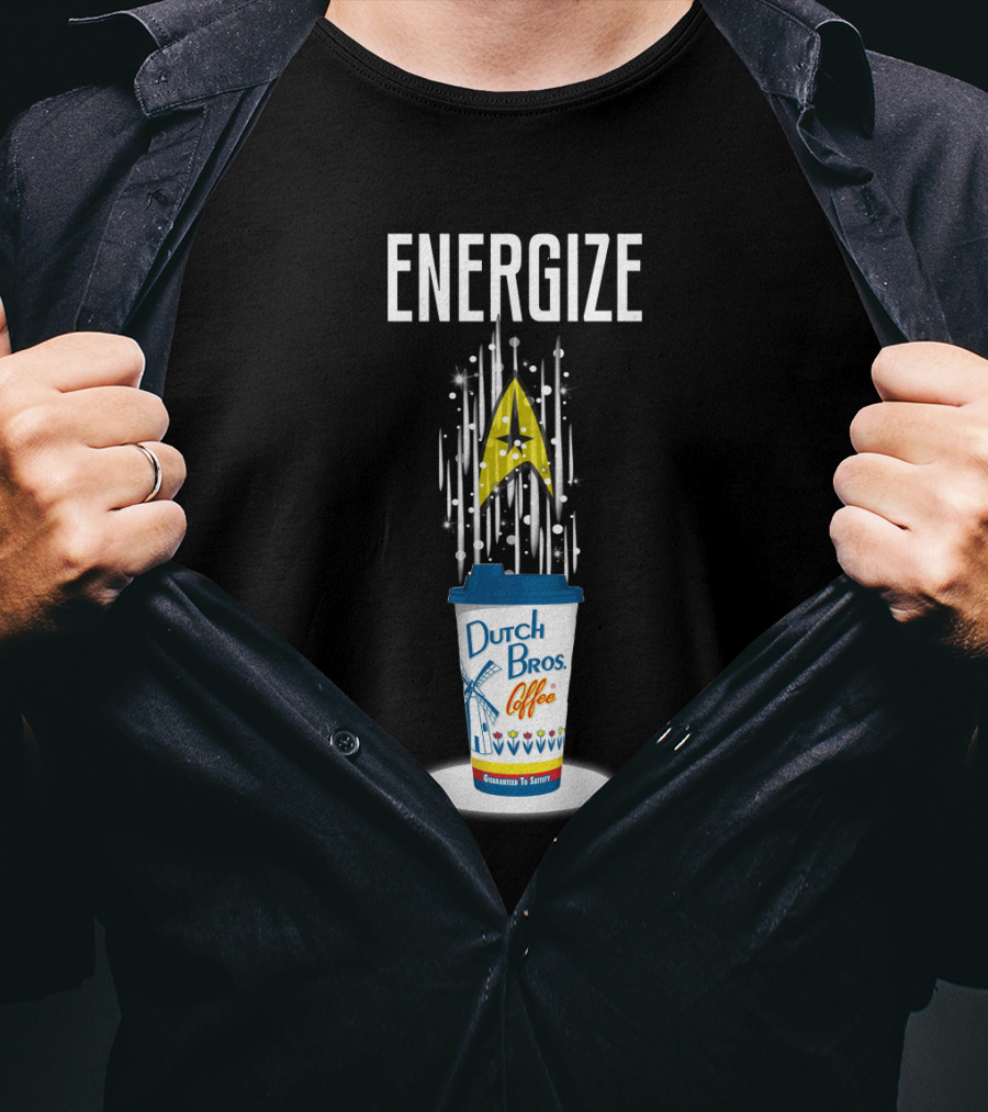 ENERGIZE Dutch Bros Coffee Star Symbol Shuttle Launch T-Shirt