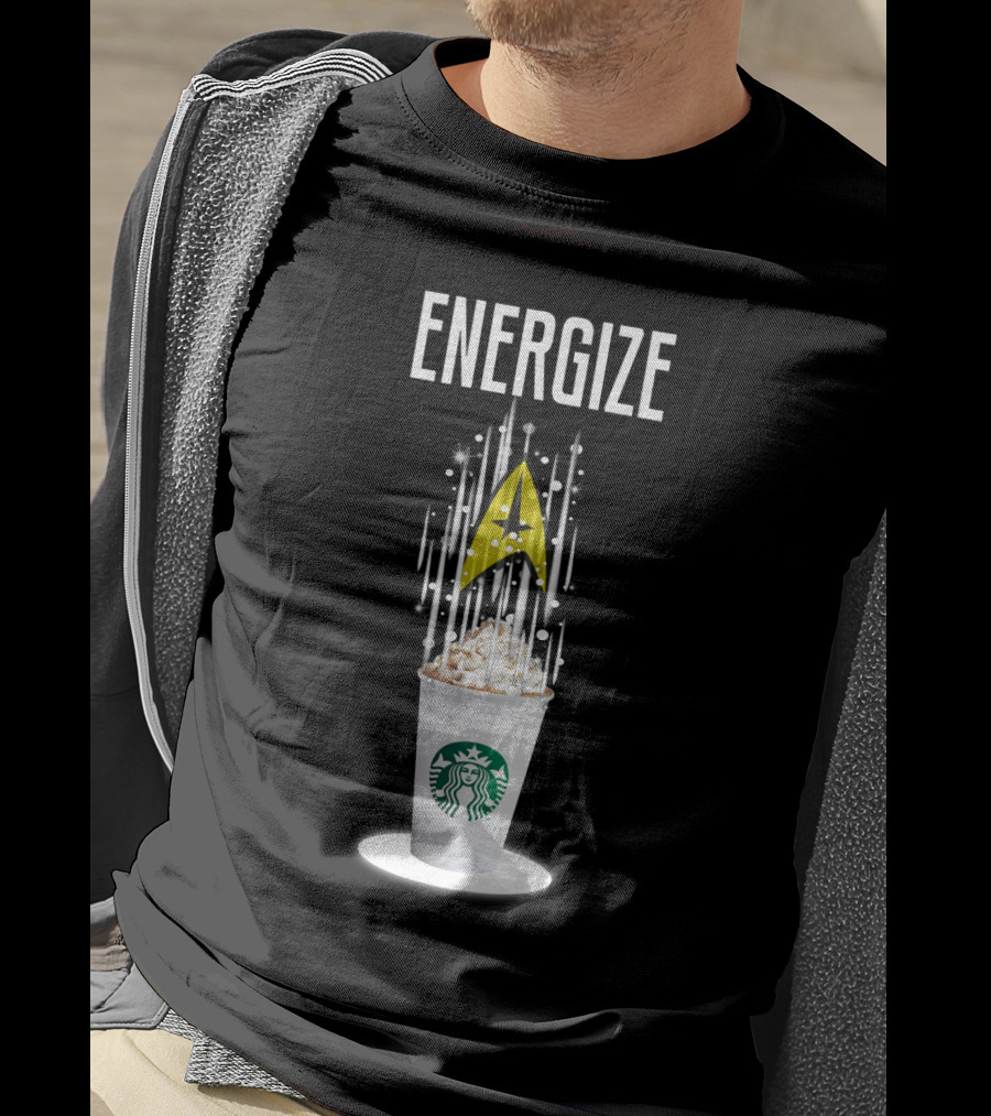 Energize Star Trek Starbucks Logo Crossover T-Shirt