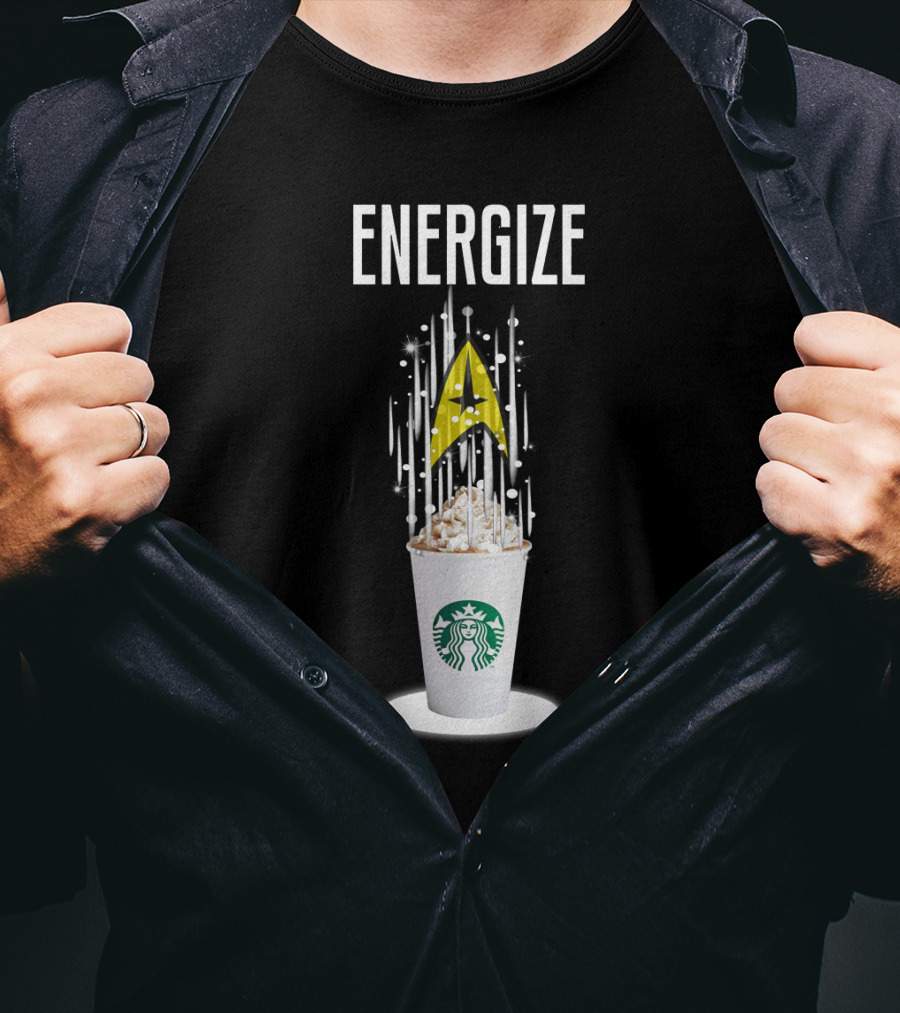 Energize Star Trek Starbucks Logo Crossover T-Shirt