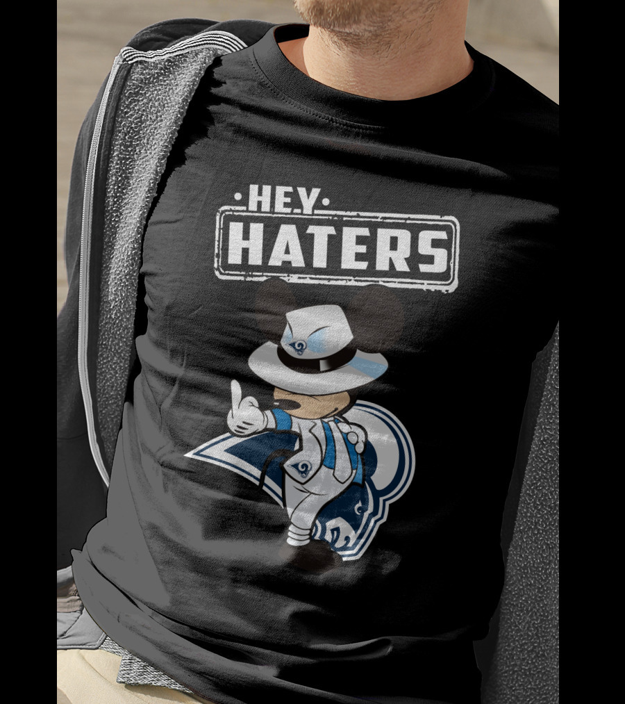 Hey Haters Rams Mascot Mickey Mouse Gangster T-Shirt
