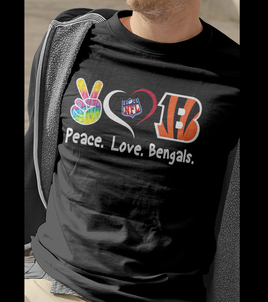 Peace Love NFL Bengals T-Shirt