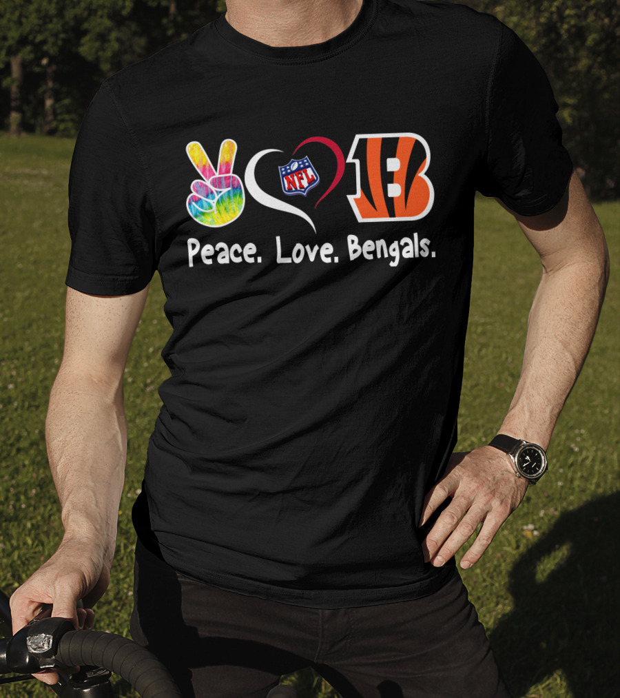 Peace Love NFL Bengals T-Shirt