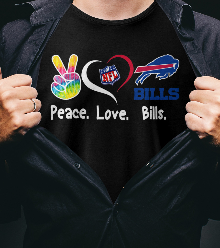 Peace Love NFL Buffalo Bills T-Shirt