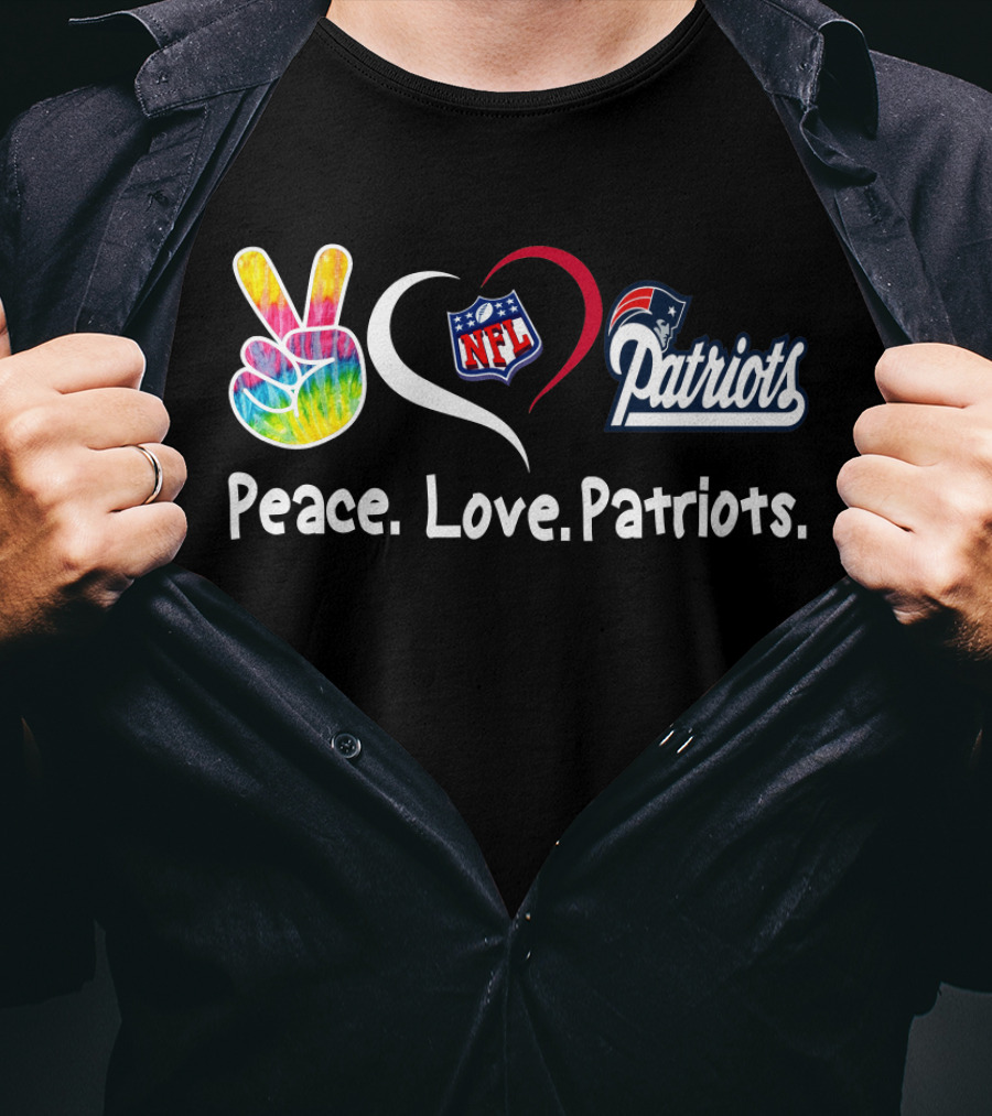 Peace Love NFL Patriots T-Shirt