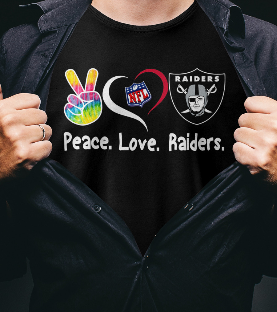 Peace Love NFL Raiders T-Shirt