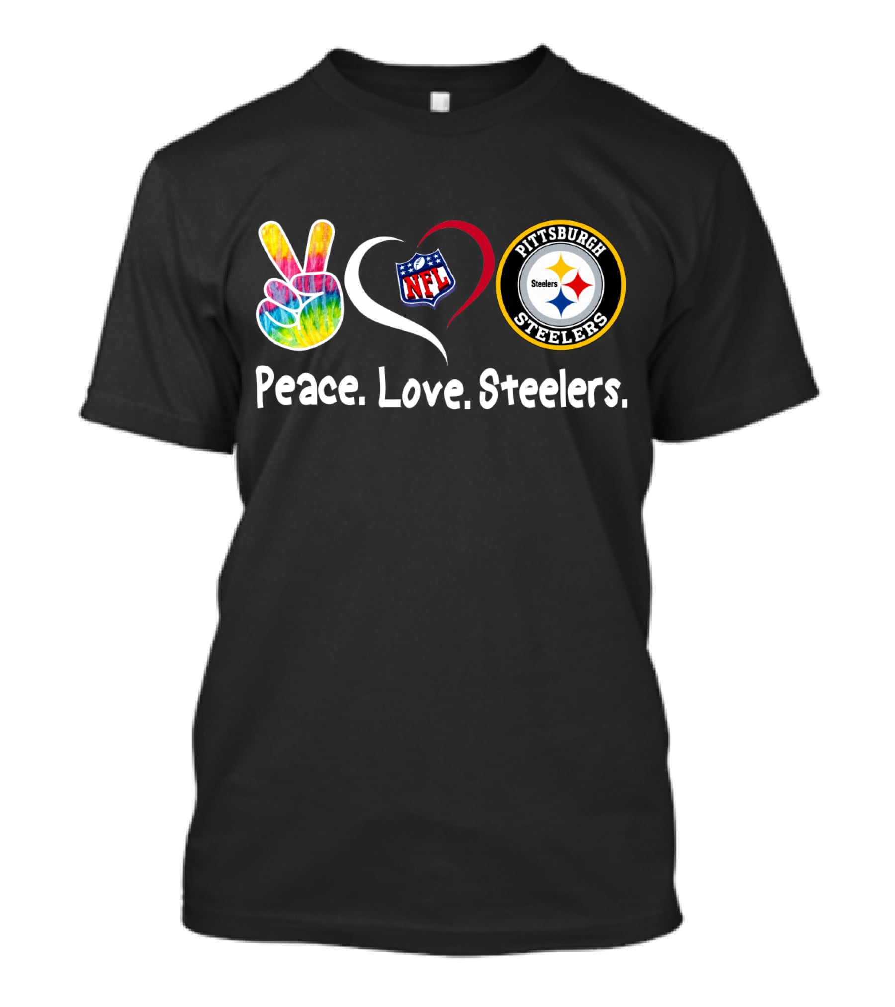 Peace Love NFL Pittsburgh Steelers T-Shirt