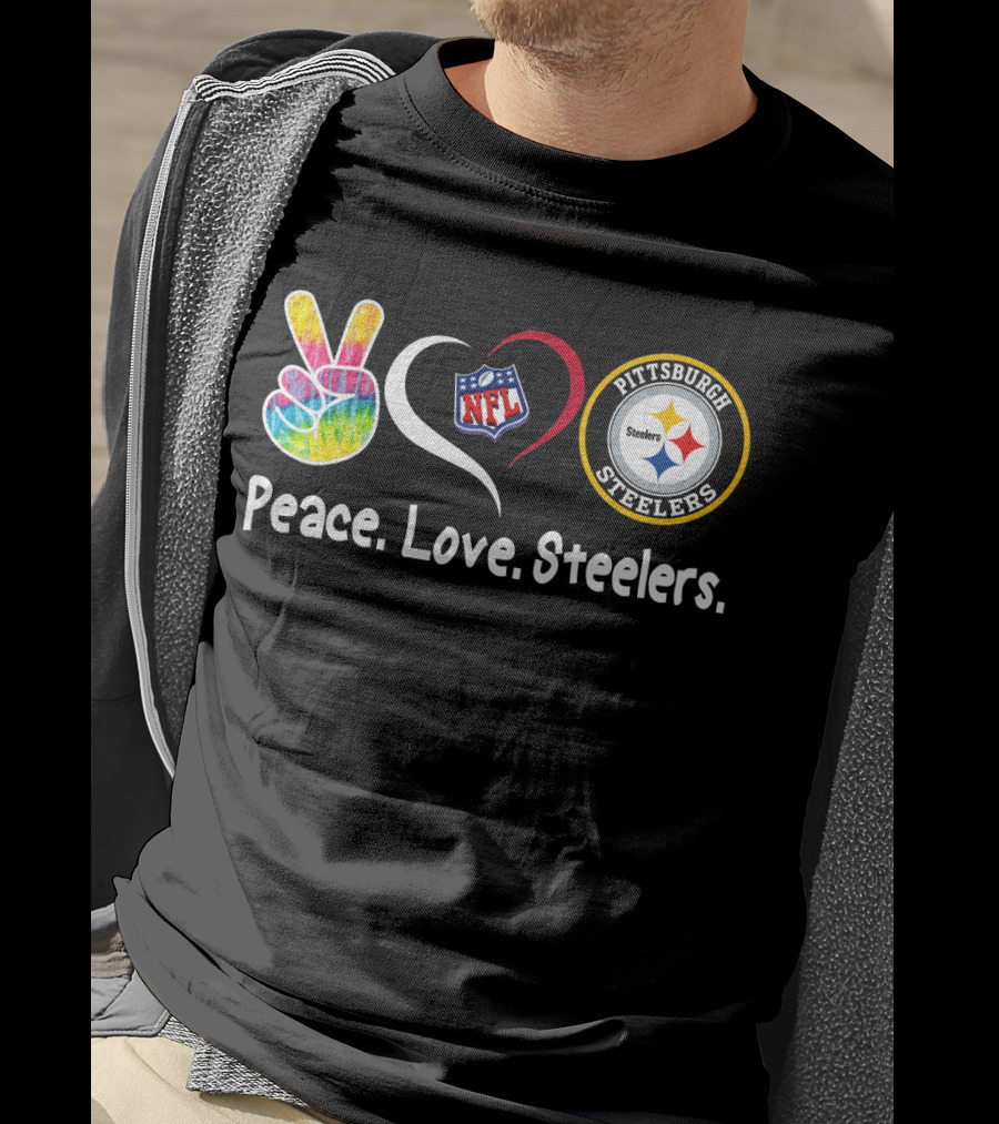 Peace Love NFL Pittsburgh Steelers T-Shirt