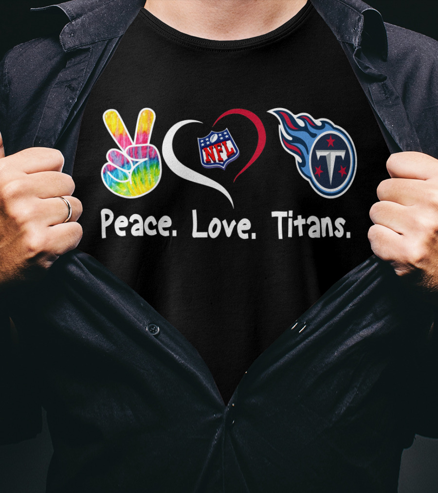 Peace Love NFL Tennessee Titans T-Shirt