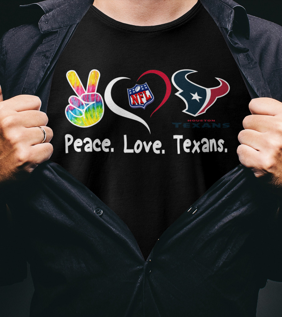 Peace Love Houston Texans NFL T-Shirt