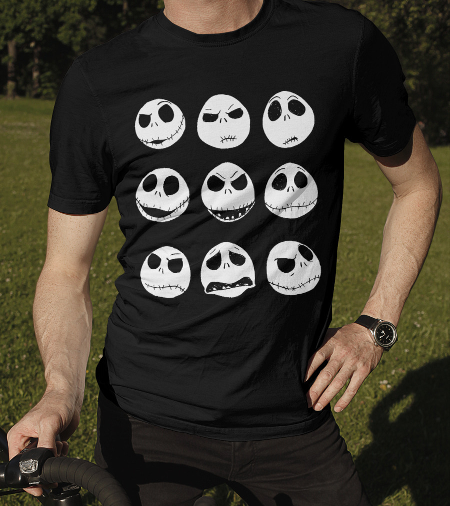 Jack Skellington Nine Expressions Faces T-Shirt