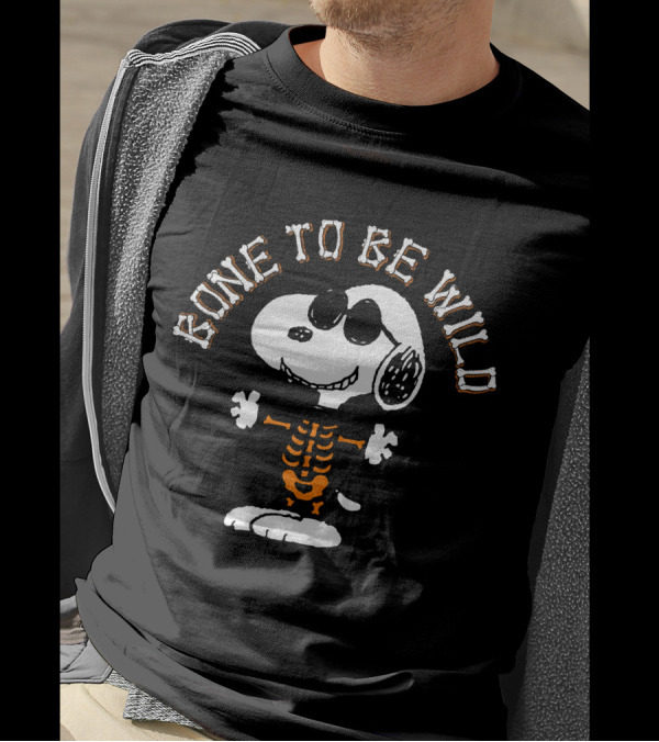 Halloween Snoopy Gone To Be Wild Skeleton Costume T-Shirt