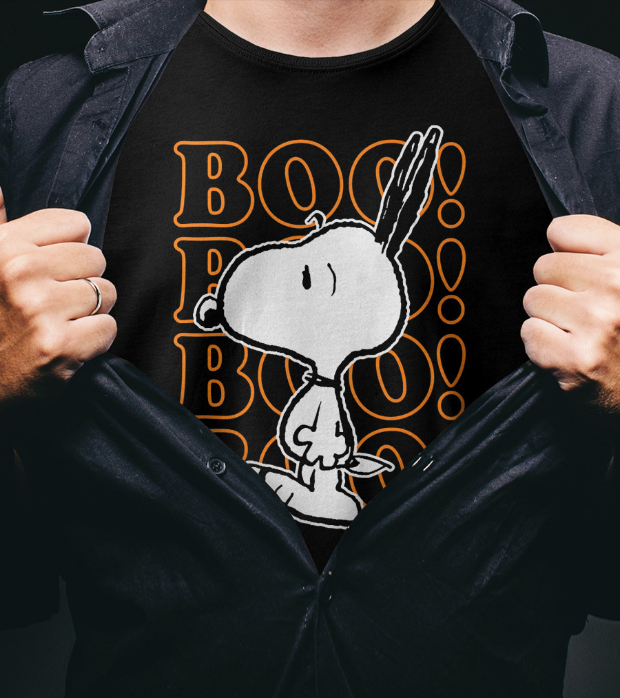 Boo Boo Boo Snoopy Halloween Scared T-Shirt