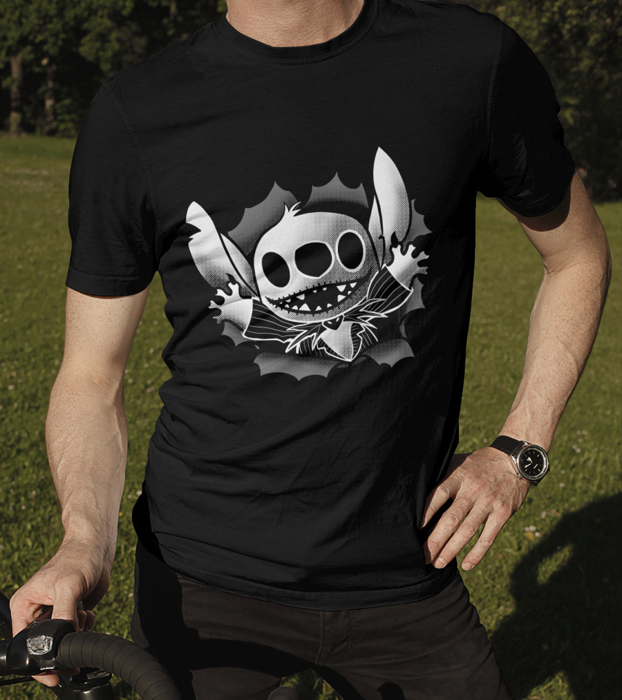Stitch Meets Jack Skellington Crossover T-Shirt