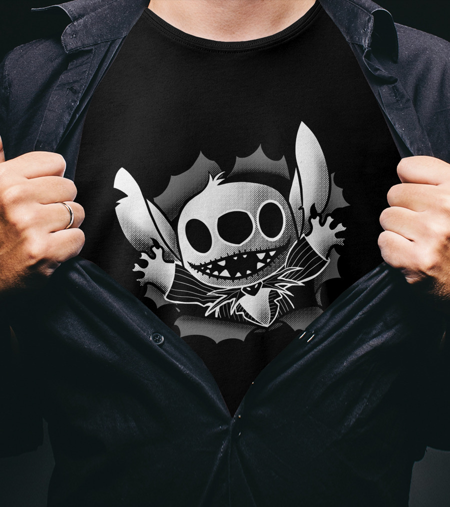 Stitch Meets Jack Skellington Crossover T-Shirt