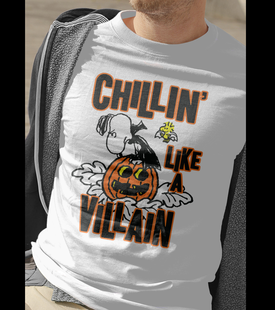 Chillin’ Like A Villain Halloween Pumpkin And Characters T-Shirt