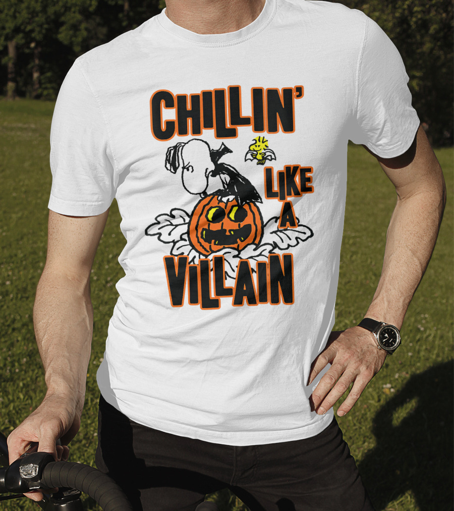 Chillin’ Like A Villain Halloween Pumpkin And Characters T-Shirt