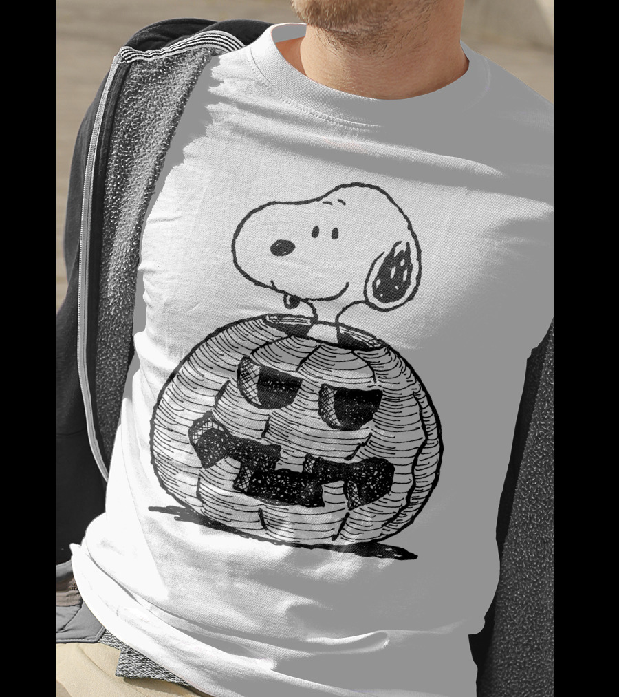 Snoopy Halloween Jack O Lantern Peanuts T-Shirt