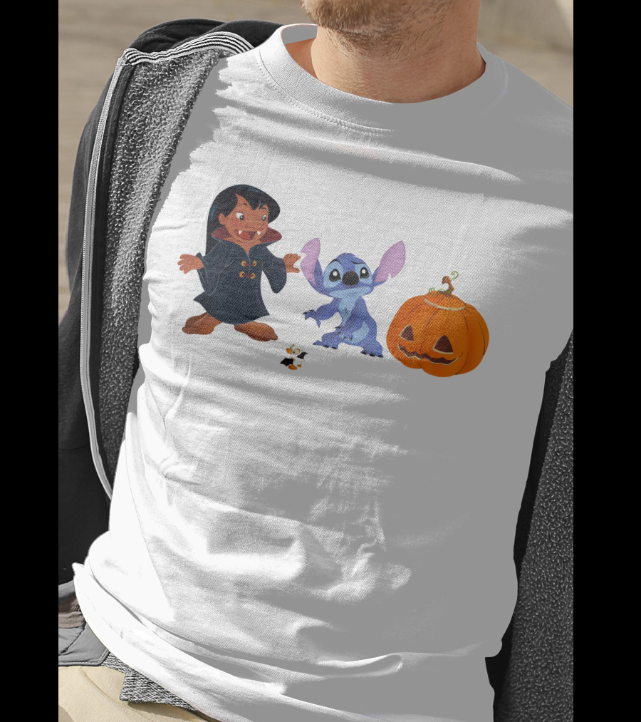 Halloween Stitch Lilo Vampire Costume Pumpkin T-Shirt